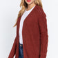 Long Slv Open Front Sweater Cardigan