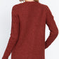 Long Slv Open Front Sweater Cardigan