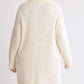 High Cowl Neck Bouclé Long Sleeve Sweater Dress