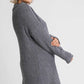 High Cowl Neck Bouclé Long Sleeve Sweater Dress