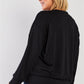 Black "monday Sunday" Print Long Sleeve Relaxed Sweatshirt Top