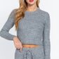 Long Slv Crew Neck Sweater Top