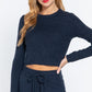 Long Slv Crew Neck Sweater Top