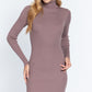 Turtle Neck Sewater Mini Dress