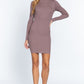 Turtle Neck Sewater Mini Dress