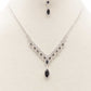 Marquise Shape Rhinestone Necklace