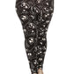 Plus Size Print, Full Length Leggings In A Fitted Style With A Banded High Waist