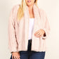 Plus Size Faux Fur Jackets With Open Front And Loose Fit