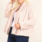 Plus Size Faux Fur Jackets With Open Front And Loose Fit