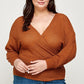 Plus Size Textured Waffle Sweater Knit Top