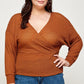 Plus Size Textured Waffle Sweater Knit Top