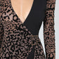 Plunging V Buckle Detail Leopard Jumpsuit