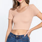 Cross Back Rib Seamless Crop Top