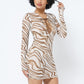 Printed Mesh Dress