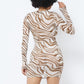 Printed Mesh Dress