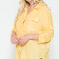 Plus Size Chest Pocket Oversized Satin Shirt