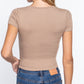 Short Slv Crew Neck Rib Crop Top