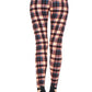 Multi Printed, High Waisted, Leggings With An Elasticized Waist Band