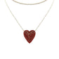 Rhinestone Heart Choker And Necklace Set