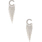 Crystal C Shape Baguette Fringe Earring