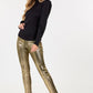 Animal Skin Vinyl Ankle Pants