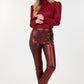 Animal Skin Vinyl Ankle Pants