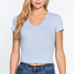 Short Sleeve V-neck Crop Top