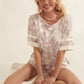 A Star-pattern Tie-dye Knit Top