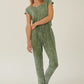 Mineral Washed Finish Knit Jumpsuit