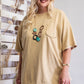 Mineral Washed Cotton Jersey Boxy Tunic