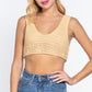 Textured Crop Sweater Tank Top