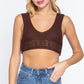 Textured Crop Sweater Tank Top