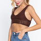 Textured Crop Sweater Tank Top