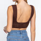 Textured Crop Sweater Tank Top