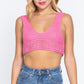 Textured Crop Sweater Tank Top