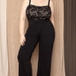 Lace Bust Plus Size Jumpsuit