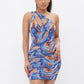 Printed One Shoulder Mini Dress