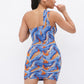 Printed One Shoulder Mini Dress