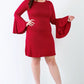 Plus Bell Long Sleeve Mini Dress