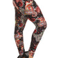 Multi-color Paisley Print, Banded, Full Length Leggings In A Fitted Style With A High Waisted