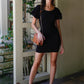 Knit Short Balloon Sleeve Bodycon Mini Dress