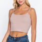 Round Neck W/removable Bra Cup Cotton Spandex Bra Top