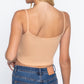 Round Neck W/removable Bra Cup Cotton Spandex Bra Top