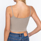 Round Neck W/removable Bra Cup Cotton Spandex Bra Top