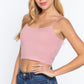 Round Neck W/removable Bra Cup Cotton Spandex Bra Top