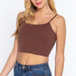 Round Neck W/removable Bra Cup Cotton Spandex Bra Top