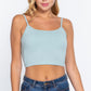 Round Neck W/removable Bra Cup Cotton Spandex Bra Top