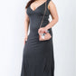 Plus V-neck Sleeveless Maxi Dress