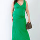 Plus V-neck Sleeveless Maxi Dress