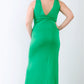 Plus V-neck Sleeveless Maxi Dress